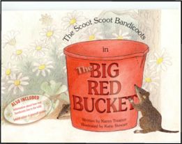 children's bandicoot book - The Big Red Bucket